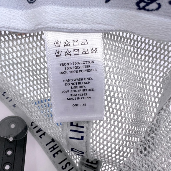 TOMMY BAHAMA CAP/HAT, 3D MARLON FISH LOGO, GREY COOL MESH, WHITE HAT, ADJ. STRAP - Picture 10 of 13